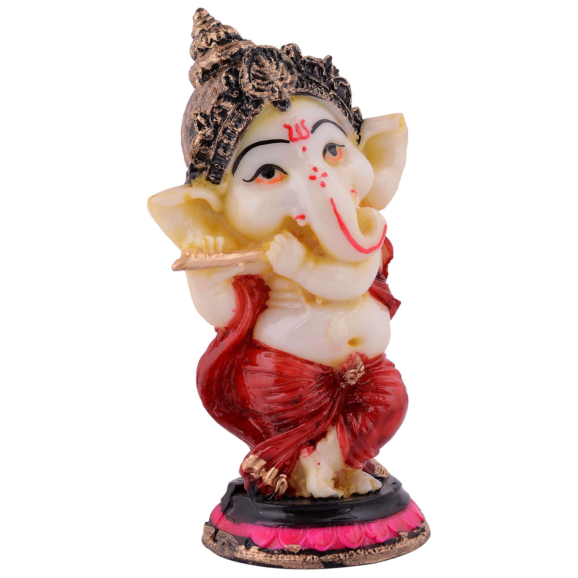 Ganesha Statue Idol Shriganesh Bhagwan Murti / Home, Office Decor / Car Dashboard / Side Table Brass Ganpati / Lord Vinayaka Statue / God of Luck & Success Sculpture / Gift Items - Image 4